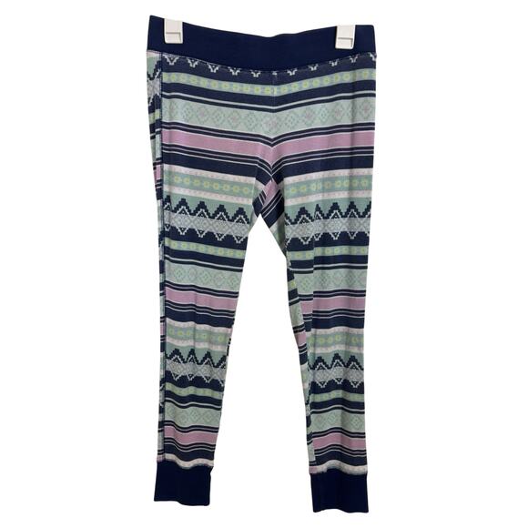 Victoria’s Secret Fair Isle Thermal Winter Pajama Set Size Small Waffle Henley - Picture 3 of 7